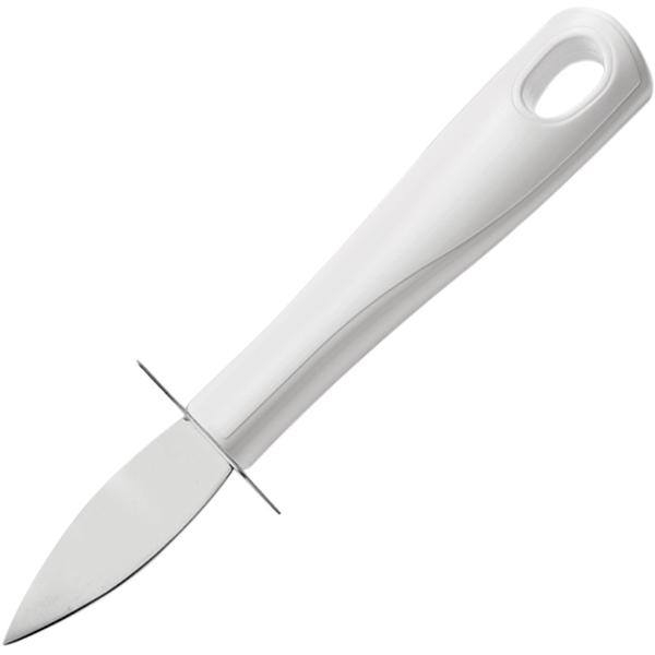 Нож для устриц; сталь нержавеющая, полипропилен; , H=30, L=170, B=42мм; белый, металлический
