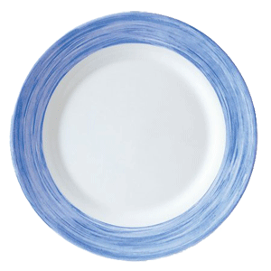 Тарелка мелкая «Браш блю»  D=19, 5см  белый, синий Arcoroc