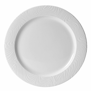 Тарелка мелкая «Оптик»; материал: фарфор; диаметр=30.5 см.; белый