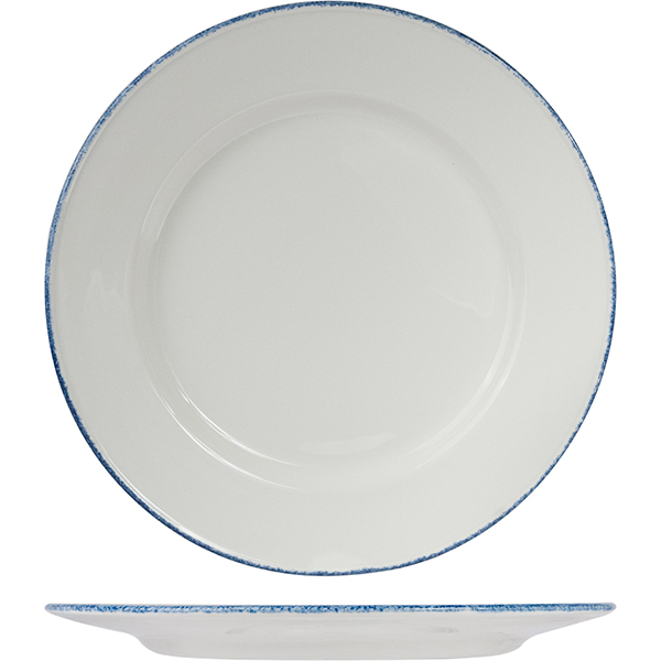 Тарелка мелкая «Блю дэппл»; материал: фарфор; диаметр=30 см.; белый