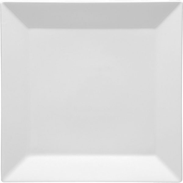 Тарелка квадратная «Классик»; материал: фарфор; высота=2, длина=27, ширина=27 см.; белый