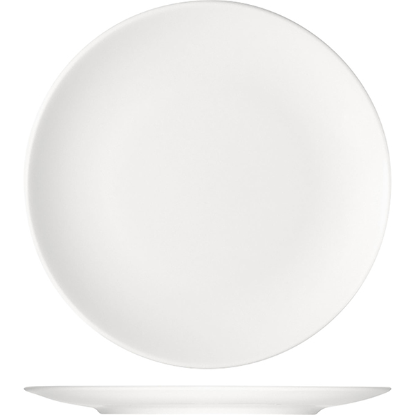 Тарелка мелкая «Опшенс»; материал: фарфор; диаметр=26 см.; белый