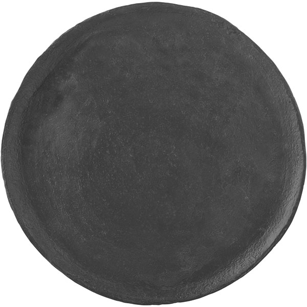 Тарелка «Уайли»; керамика; D=285, H=18мм; черный, матовый