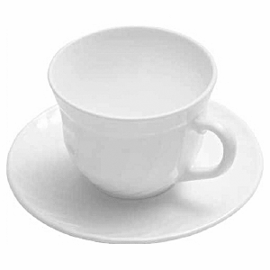 Чашка кофейная «Трианон»; стекло; 90мл; D=6, H=5, L=8см; белый