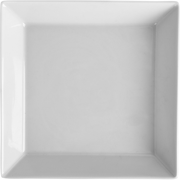 Тарелка глубокая квадратная «Классик»; материал: фарфор; 850 мл; длина=21.5, ширина=21.5 см.; белый