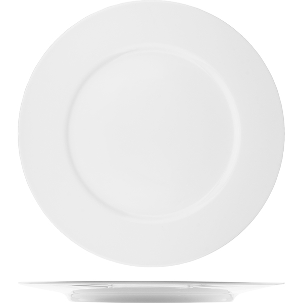 Блюдо «Опшенс» круглое; фарфор; D=32см; белый
