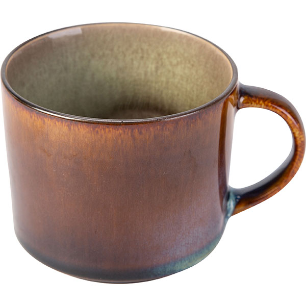 Чашка чайная «Квантана»; фарфор; 220мл; D=80, H=67мм; коричнев.