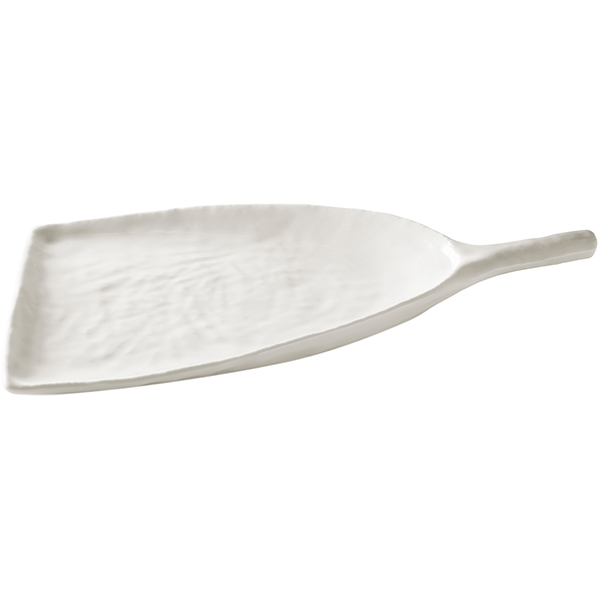 Блюдо для подачи «Уайли» в форме лопаты; фарфор; , H=25, L=185, B=145мм; белый, матовый