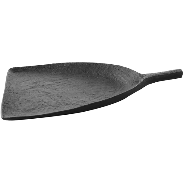 Блюдо для подачи «Уайли» в форме лопаты; керамика; , H=25, L=185, B=145мм; черный, матовый