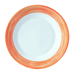 Тарелка «Браш»; фарфор; D=25, 4см; оранжев.