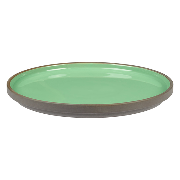 Тарелка «Блисс» с бортом; фарфор; D=270, H=22мм; мятный