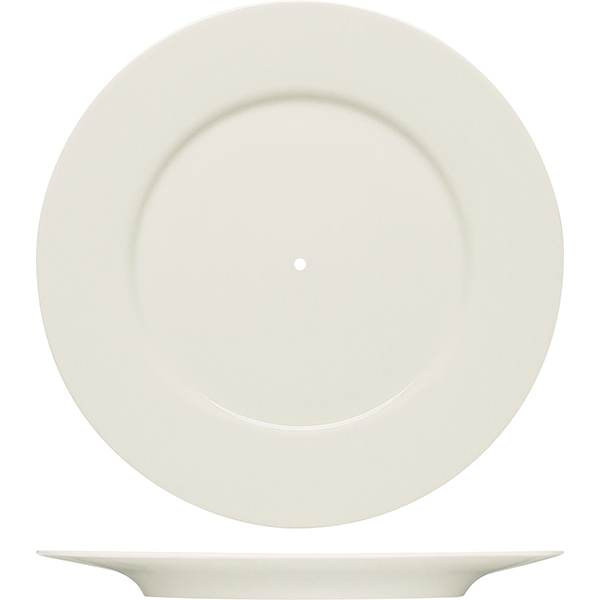 Тарелка для этажерки с отверстием «Пьюрити»; материал: фарфор; диаметр=22.5 см.