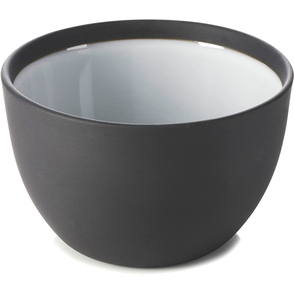 Салатник; материал: фарфор; 300 мл; диаметр=10, высота=7 см.; цвет: черный, белый