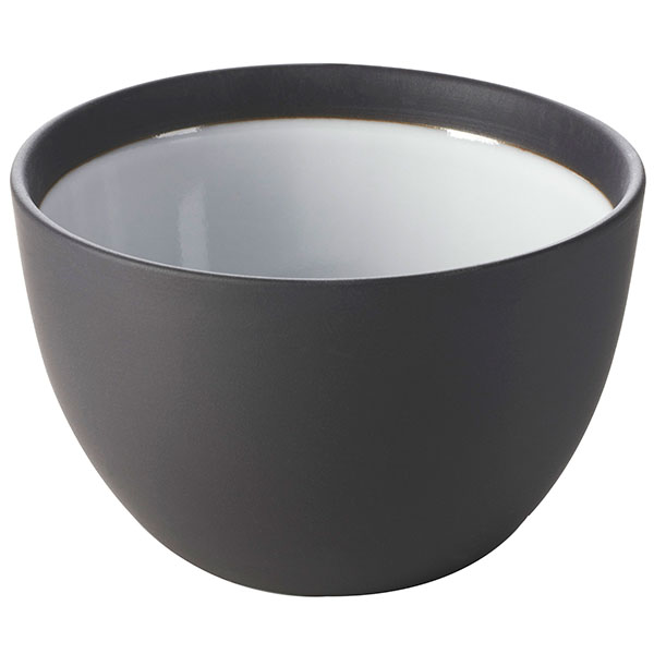 Салатник; материал: фарфор; 500 мл; диаметр=12.5, высота=8 см.; цвет: черный, белый