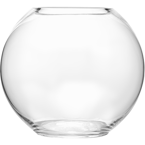 Ваза-шар; стекло; диаметр=18, высота=17 см.; прозрачный, объем 3 литра