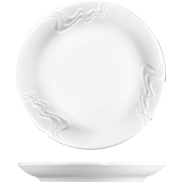 Тарелочка для масла «Мелодия»; материал: фарфор; диаметр=9, высота=1.5 см.; белый