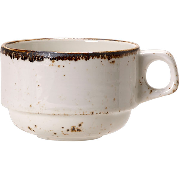 Чашка кофейная «Крафт»; материал: фарфор; 100 мл; диаметр=6.5, высота=5, длина=8.5 см.; белый