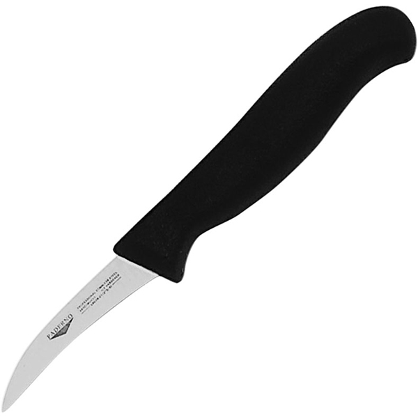 Нож для фигурной нарезки; сталь, пластик; длина=175/65, ширина=25 мм; металлический,цвет: черный
