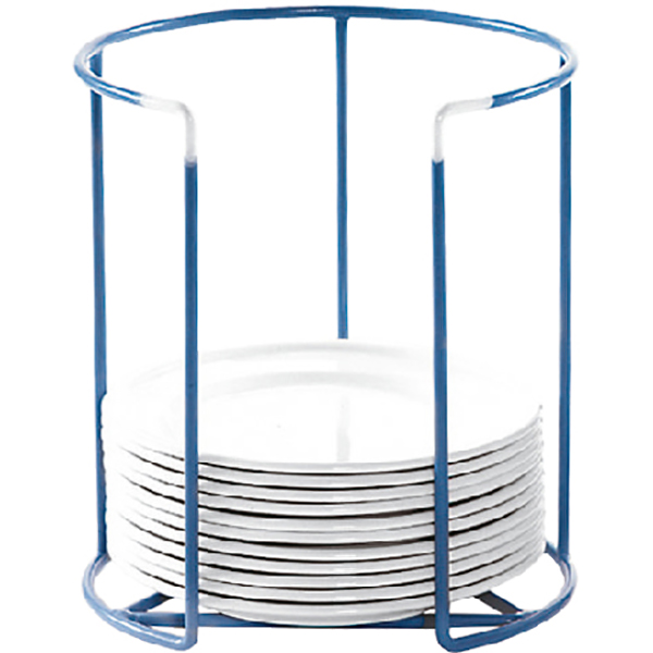Подставка для тарелок; сталь нержавеющая; диаметр=22, высота=30 см.; синий