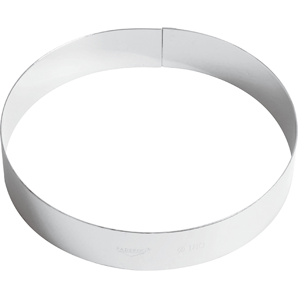 Кольцо кондитерское; сталь нержавеющая; диаметр=180, высота=35 мм