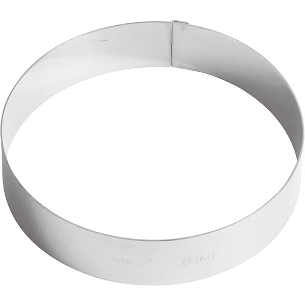 Кольцо кондитерское  сталь нержавеющая  диаметр=160, высота=35 мм Paderno
