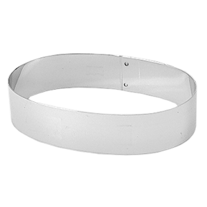 Кольцо кондитерское «Овал»; сталь нержавеющая; диаметр=250, высота=45 мм