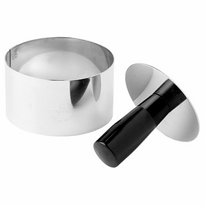 Кольцо кондитерское и пресс  сталь нержавеющая  диаметр=4 см. MATFER