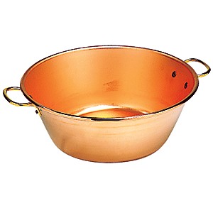 Миска 2 ручки; медь; диаметр=38, высота=12.6 см.