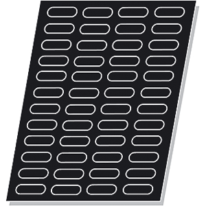 Форма кондитерская «Мини-эклер» 30*70 мм (48 штук); материал: силикон; длина=64, ширина=40 см.; цвет: черный