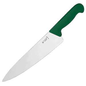 Нож поварской «Шеф»; металл; длина=20 см.; зеленый
