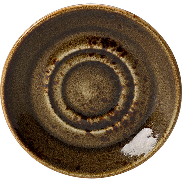 Блюдце «Крафт»; материал: фарфор; диаметр=143, высота=15 мм; коричневый