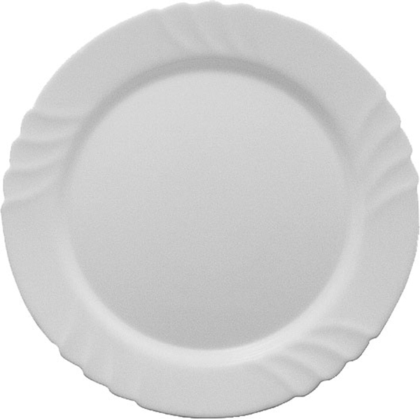 Блюдо круглое «Эбро»; стекло; диаметр=32 см.; белый