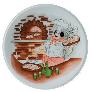 Блюдо для пиццы с рисунком «Барилла»  материал: фарфор  диаметр=27, высота=2 см. Lubiana