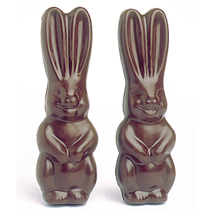 Форма для шоколада «Кролик» (6 штук); поликарбонат; длина=13.1, ширина=4.1 см.