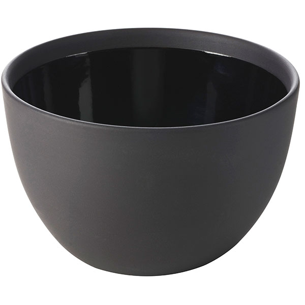 Салатник; материал: фарфор; 500 мл; диаметр=12.5, высота=8 см.; цвет: черный