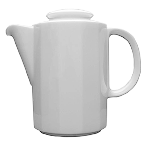 Кофейник «Меркури»; материал: фарфор; 1.5л; диаметр=11.5, высота=19, длина=21.5 см.; белый