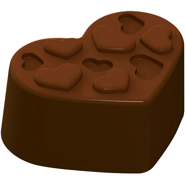 Форма для шоколада «Сердце» (24 штуки); высота=14, длина=33, ширина=25 мм