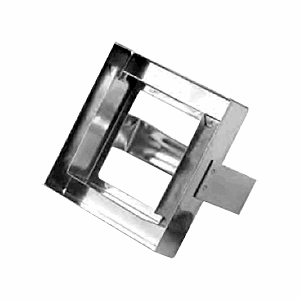 Форма кондитерская «Двойной квадрат»; сталь нержавеющая; длина=11, ширина=11 см.
