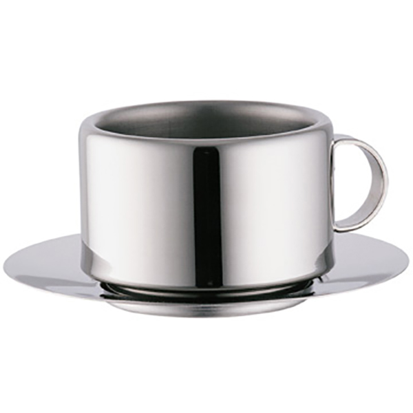 Набор кофейный (2пары); сталь; 150 мл; диаметр=75, высота=65, ширина=120 мм; металлический