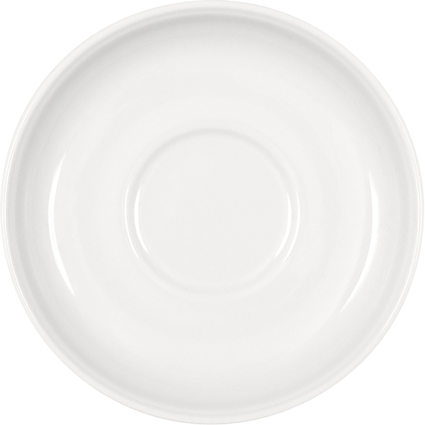 Блюдце «Бонн»; материал: фарфор; диаметр=15 см.; белый