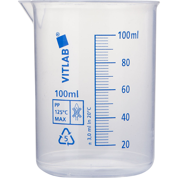 Мерный стакан  пластик  100мл HLP