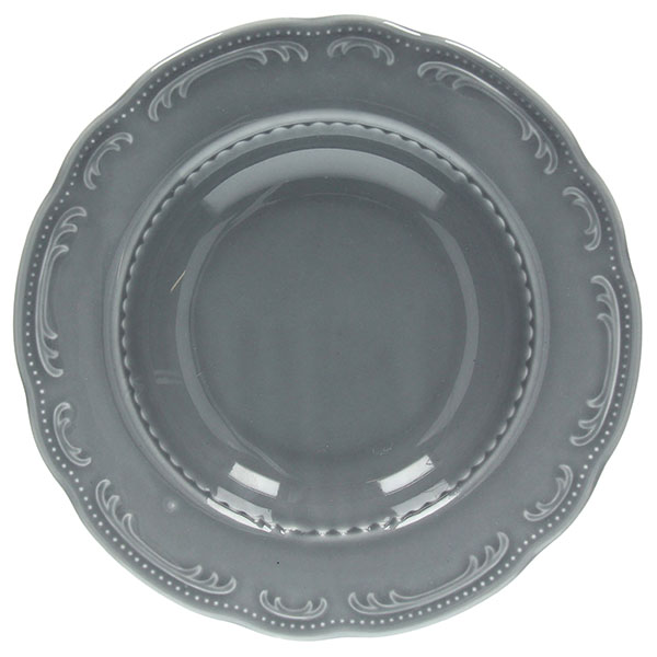 Тарелка глубокая «В.Виена Шарм»; фарфор; D=23см; серый