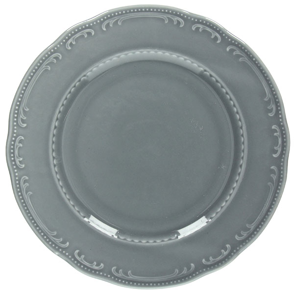 Тарелка мелкая «В.Виена Шарм»; фарфор; D=28см; серый