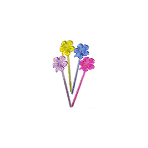 Пики для канапе «Цветы» [200 шт]  пластик  L=7.5см Melchert