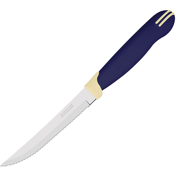 Нож для стейка  L=12.5см  синий,белый Tramontina