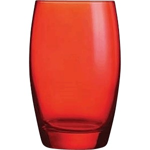 Хайбол «Сальто» (6 шт.);  стекло;  350мл;  D=76,H=121мм;  красный;