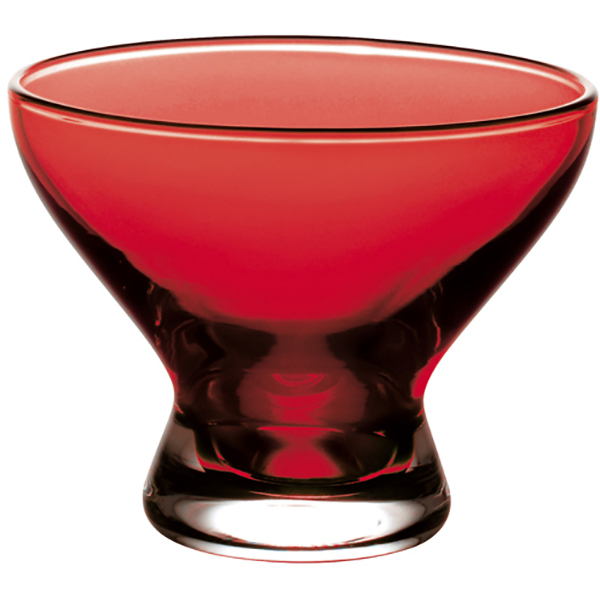 Креманка «Надя»; стекло; 320мл; D=110,H=85мм; красный