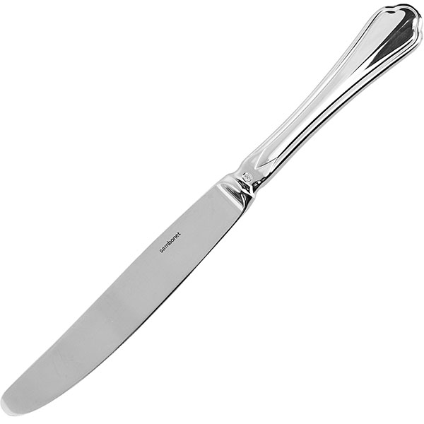 Нож столовый «Ром»; сталь нержавеющая; L=25.3см