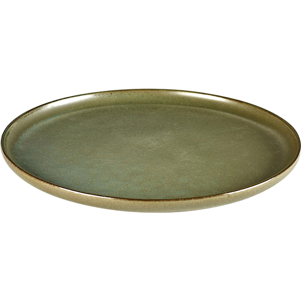 Тарелка «Серфис»; керамика; D=24,H=1.5см; зеленый