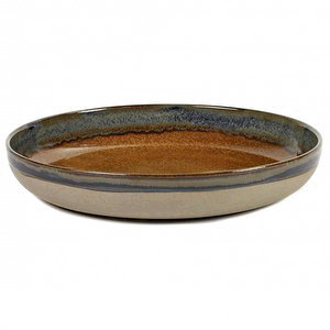 Блюдо глубокая «Серфис»; керамика; D=32,H=5.5см; коричневый